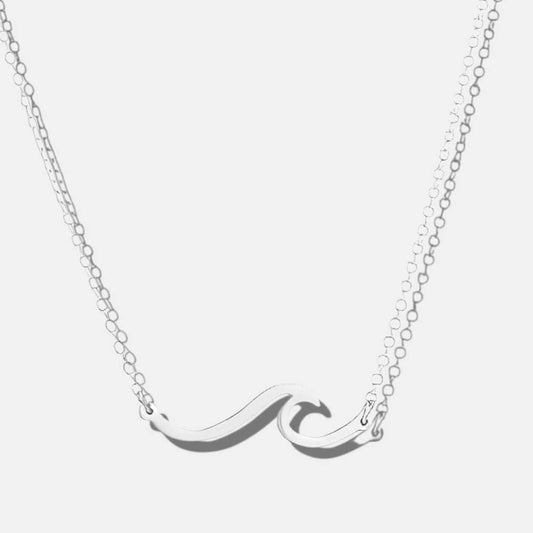 Collier vague romantique argenté - Mer Aux Trésors