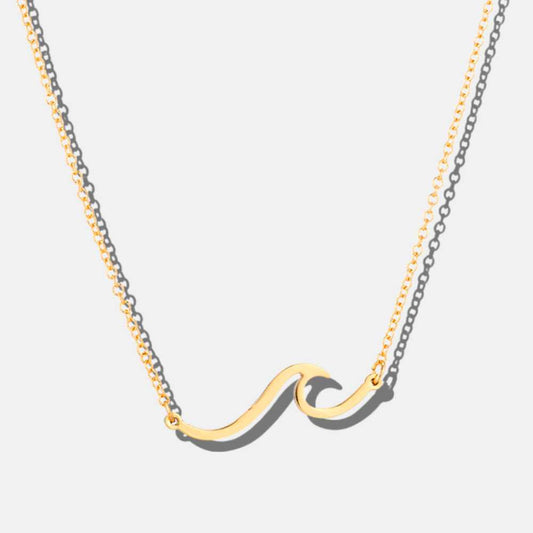 Collier vague romantique doré - Mer Aux Trésors