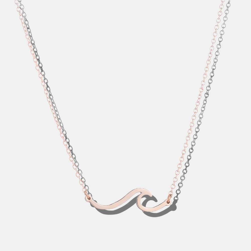 Collier vague romantique rose gold - Mer Aux Trésors