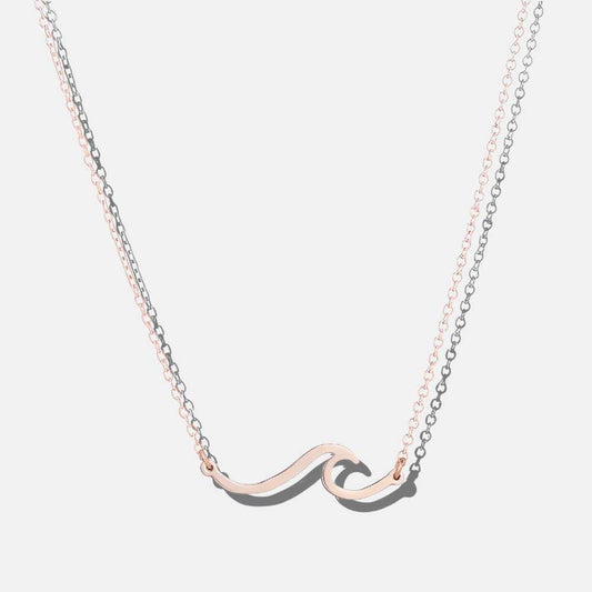 Collier vague romantique rose gold - Mer Aux Trésors