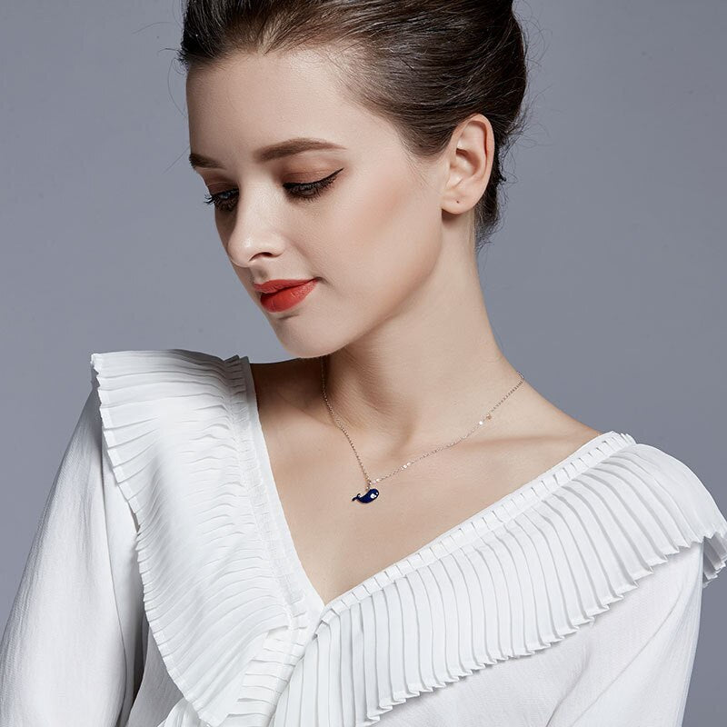 Collier la petite baleine bleue - Mer Aux Trésors
