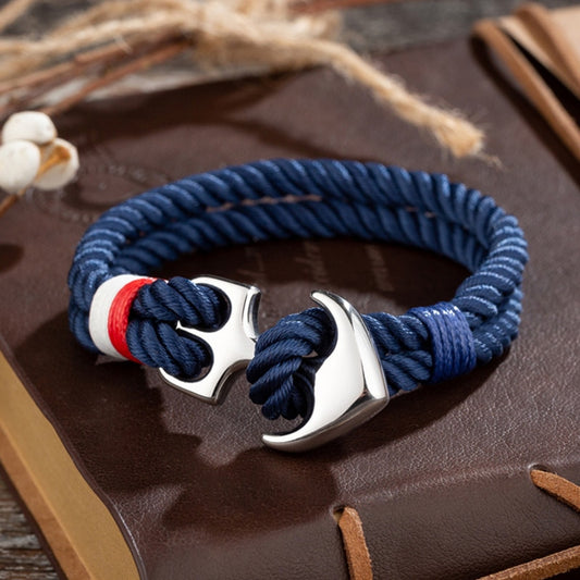 Bracelet homme avec ancre - Mer Aux Trésors