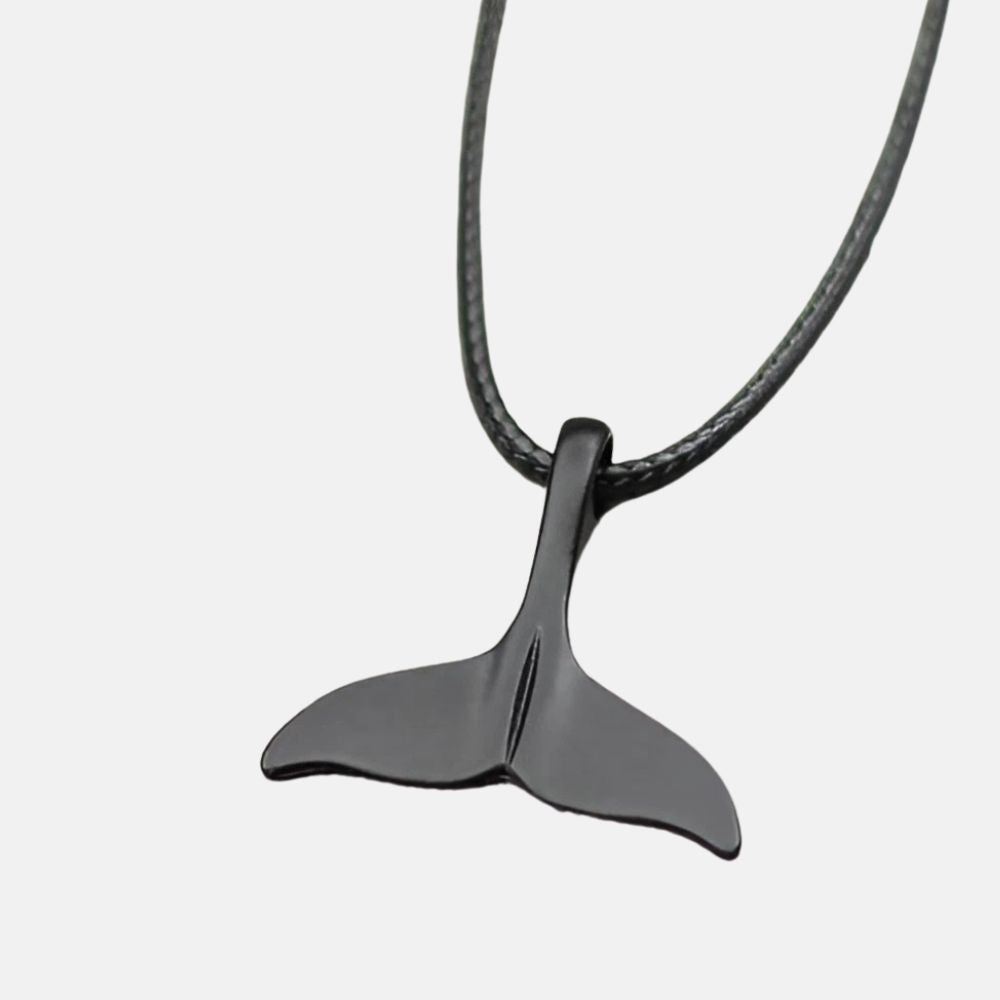 Pendentif noir queue de baleine - Mer Aux Trésors