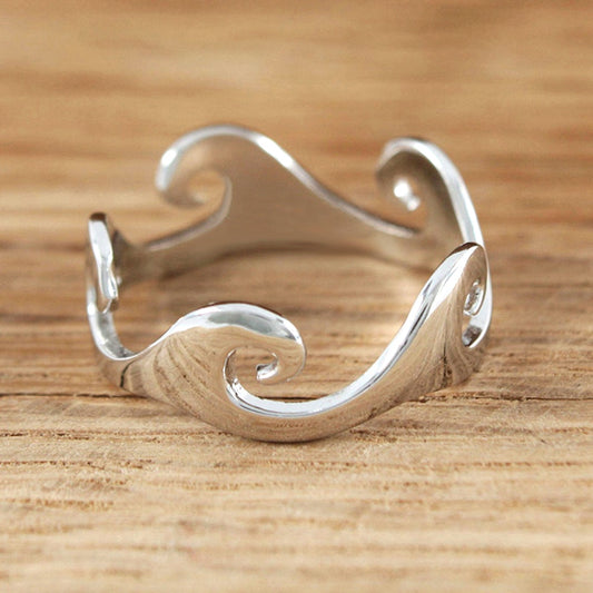 Bague les petites vagues argentées KALA - Mer Aux Trésors