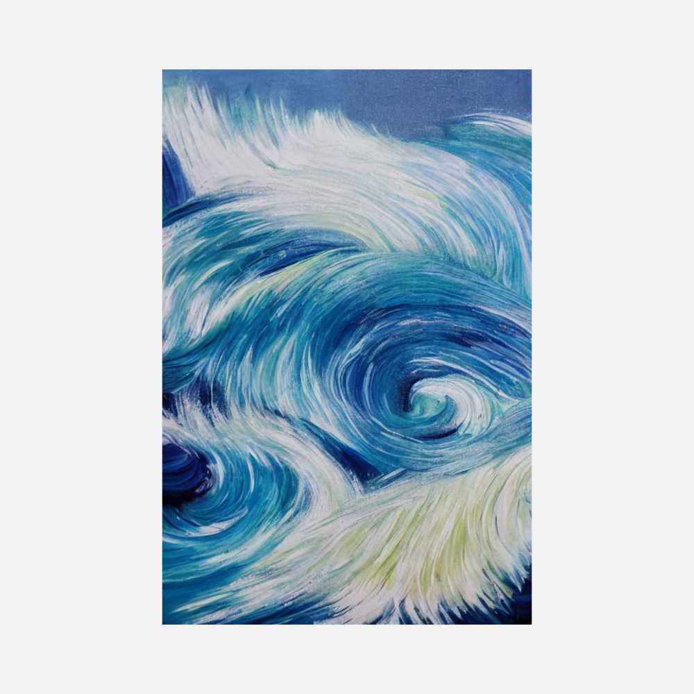 Tableau vagues vibrantes - Mer Aux Trésors