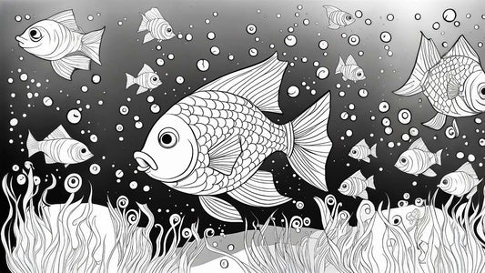 Coloriage poisson - Mer Aux Trésors
