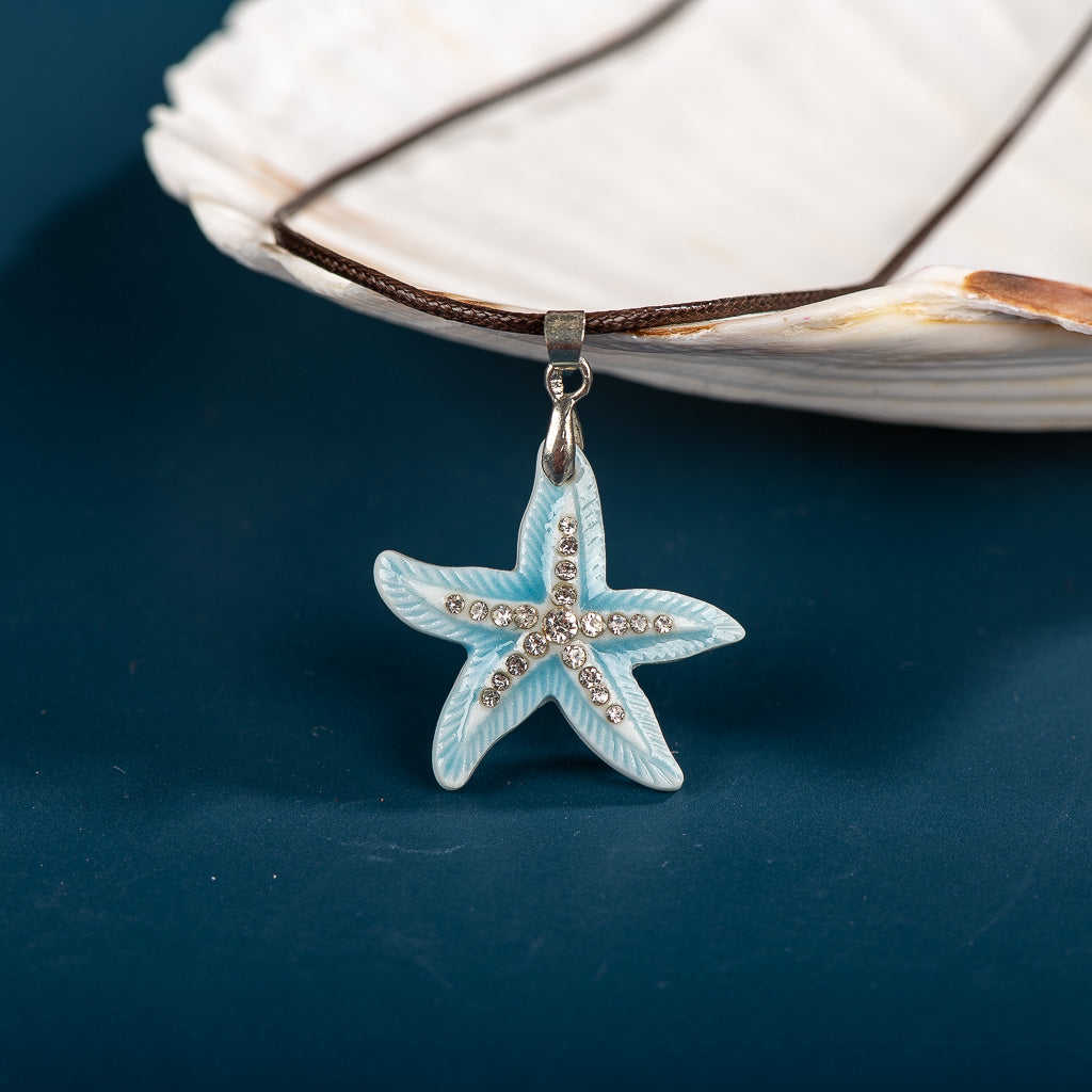 Collier argenté étoile en Y - Eclat Paris