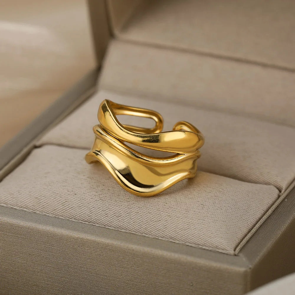 ONDINA double wave ring