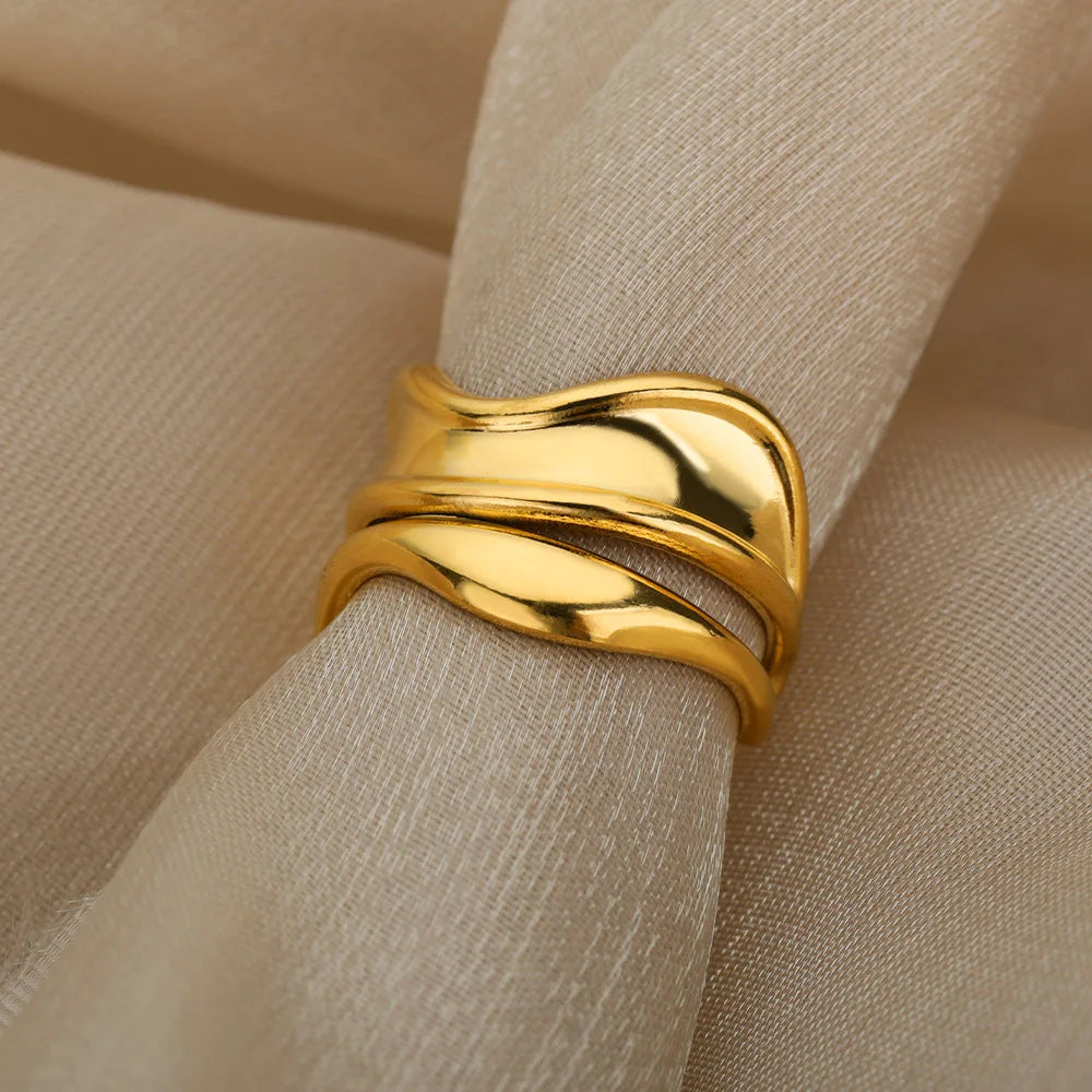 ONDINA double wave ring