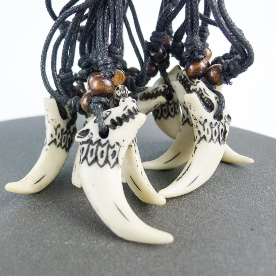 Surfer shark tooth necklace