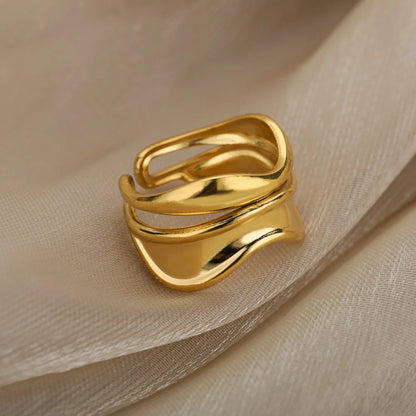 Bague double vague ONDINA