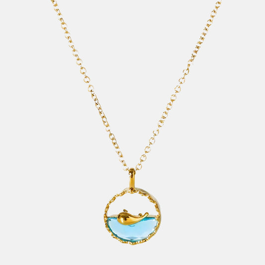 BLEUAZUR whale gold necklace