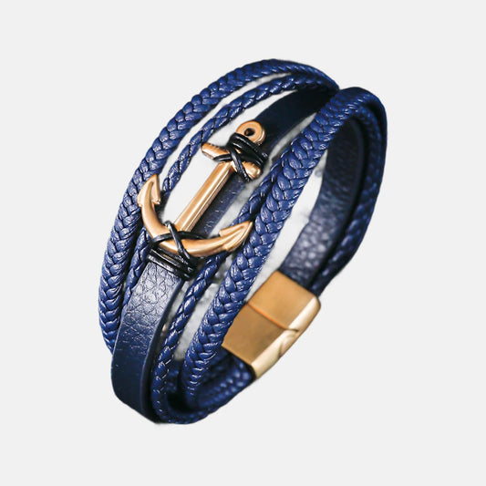 Bracelet with anchor for men ZEPHYR