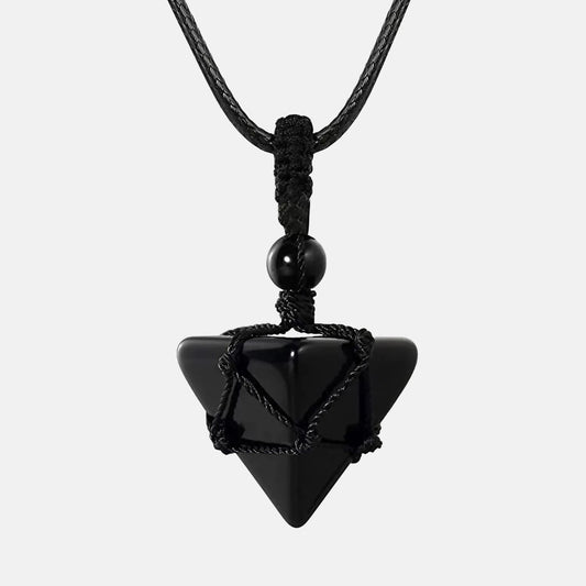 Black Onyx Shark Tooth Necklace