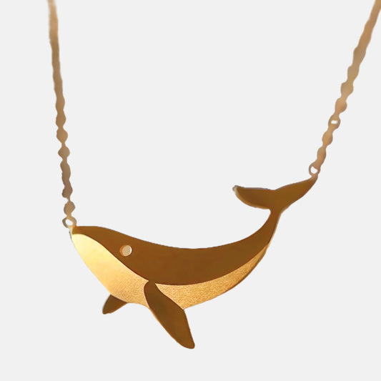 Gold whale pendant GOLDWHALE