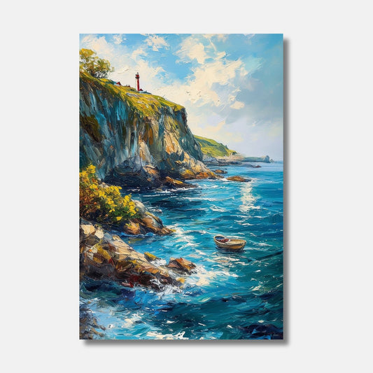 Peinture paysages bretons au bord de mer BRÉHAT