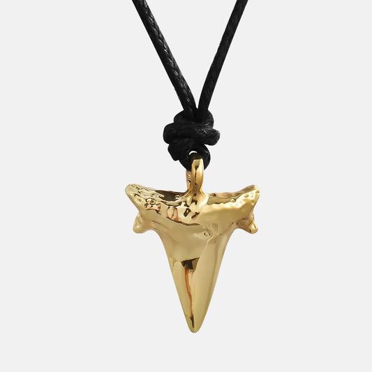 Gold shark tooth pendant SUNSHARK
