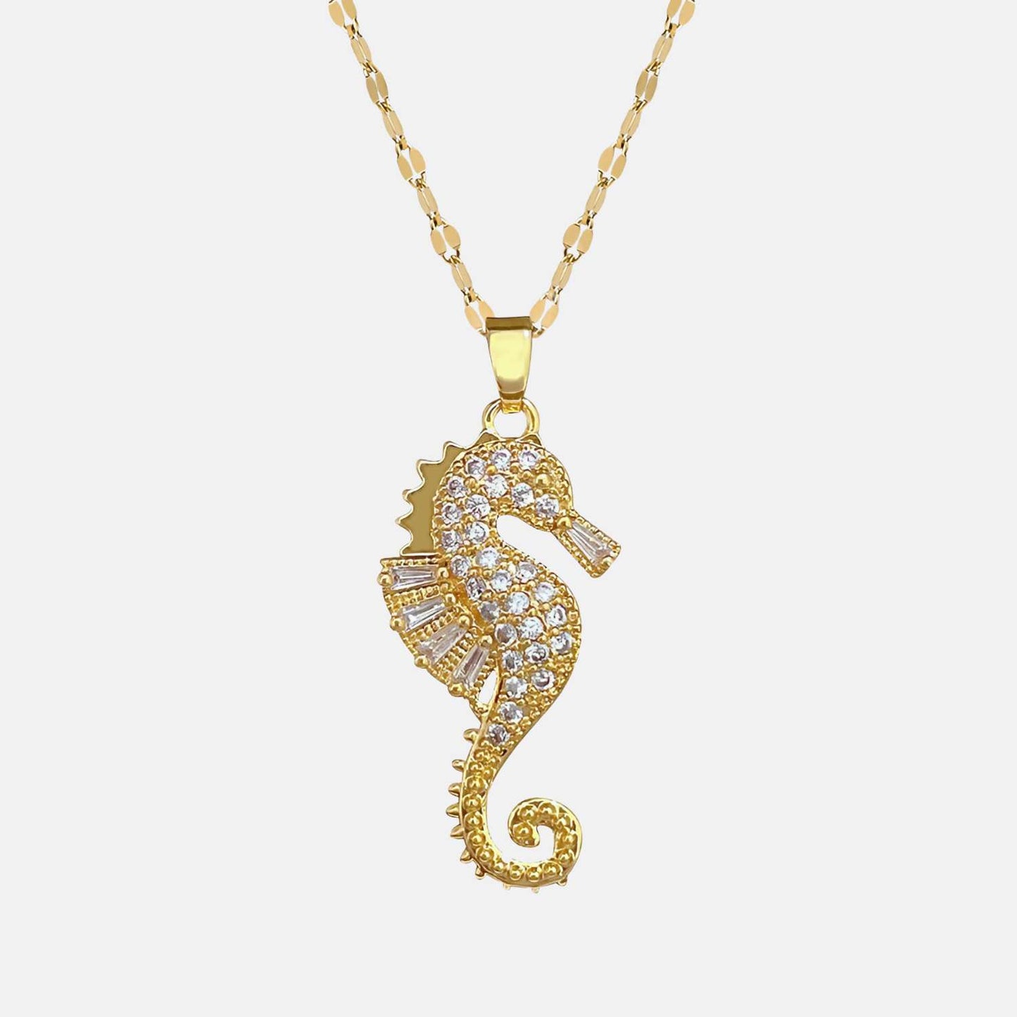 HIPAKALA gold seahorse pendant