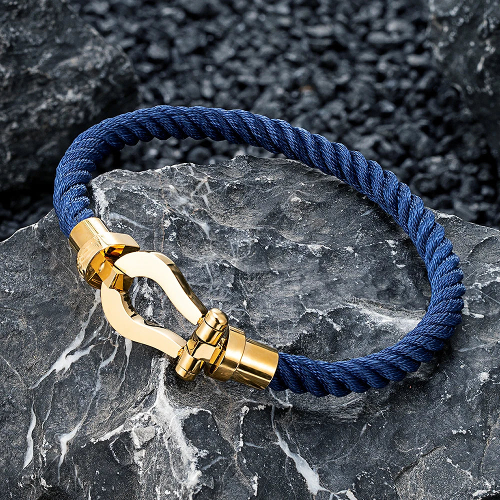 AMIRAL navy blue men's bracelet