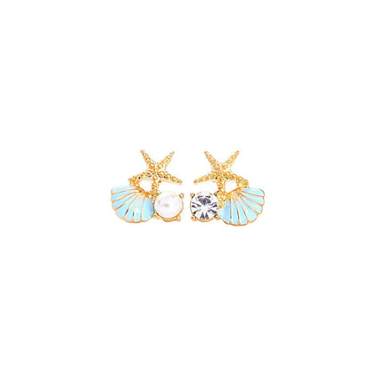 MARINELLA star and shell earrings