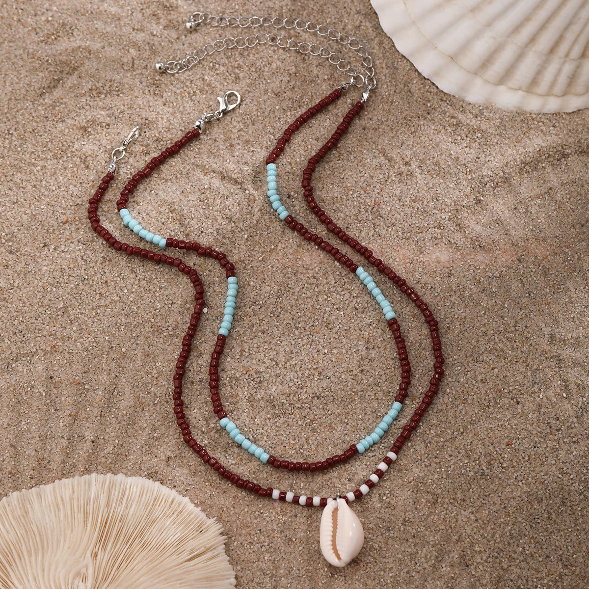 Duo of SEADUCTION shell necklaces