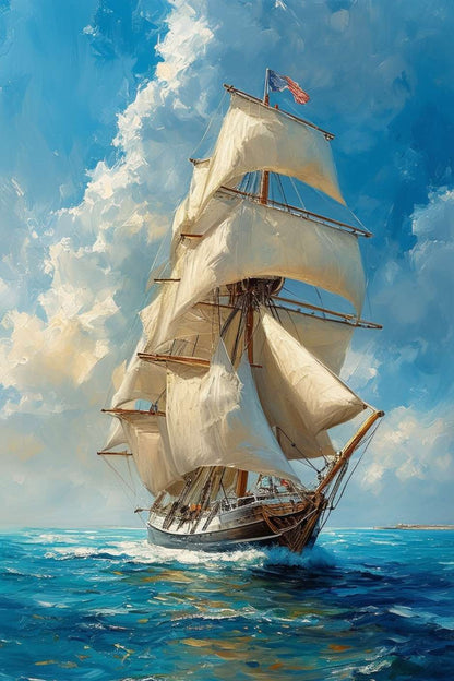 MARITIME sea boat painting