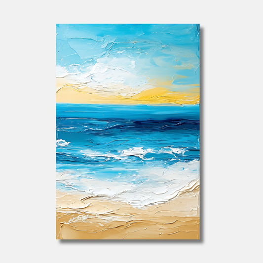 Peinture bord de mer abstrait AZURÉE