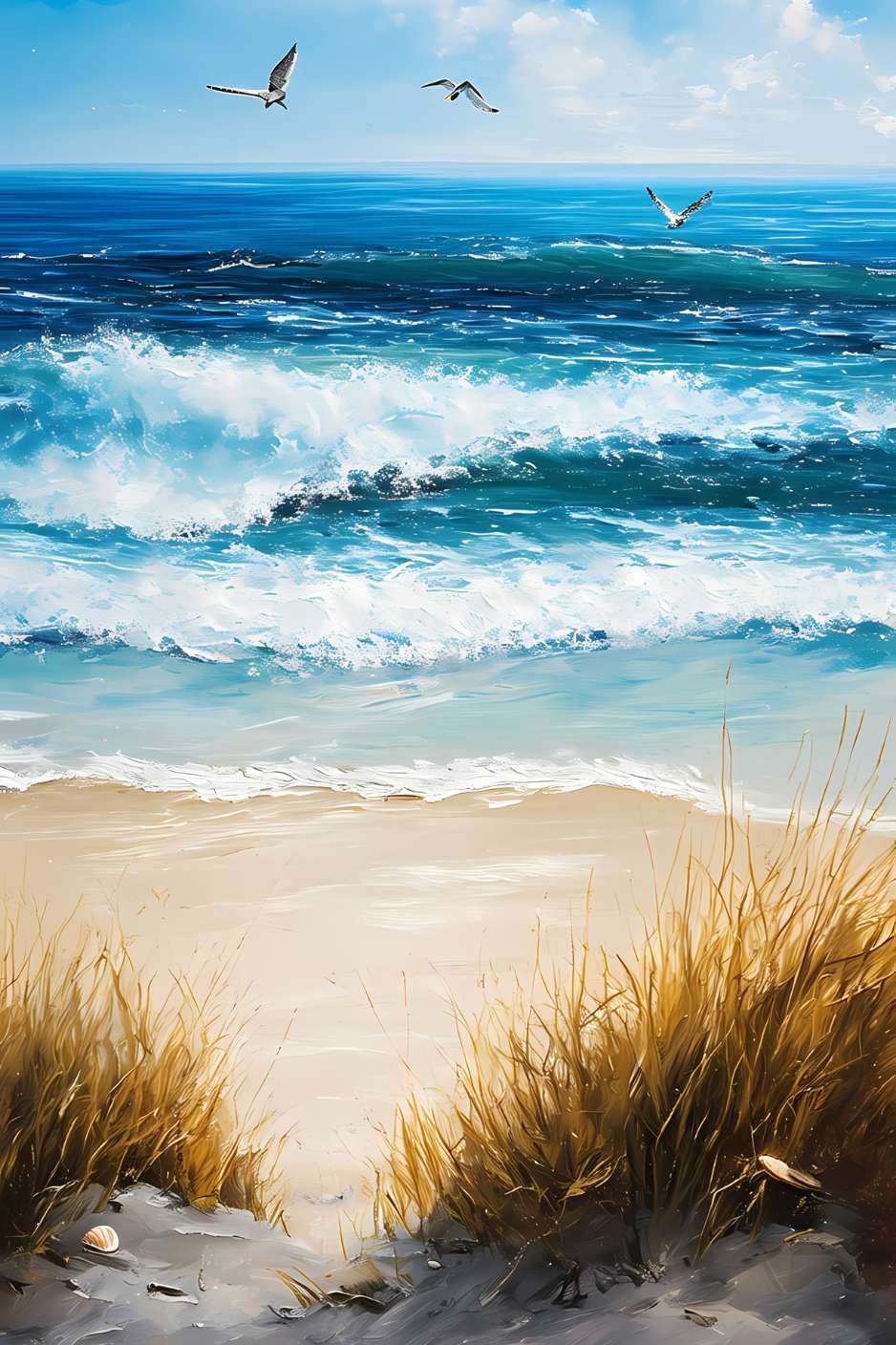 Brittany RIVAGE seaside painting