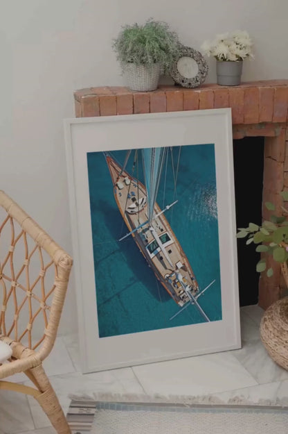 Modern sailboat painting