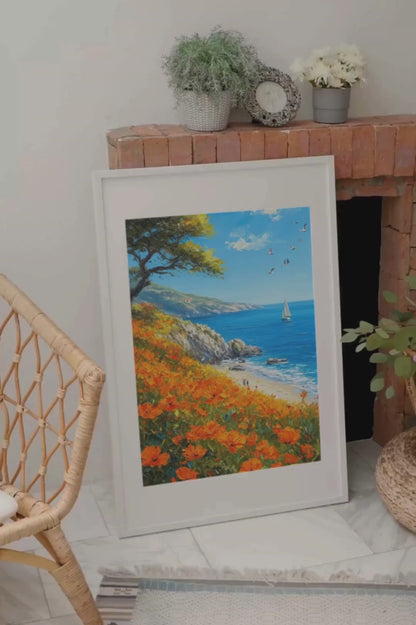 Tableau plage peinture FLORAISON MARITIME