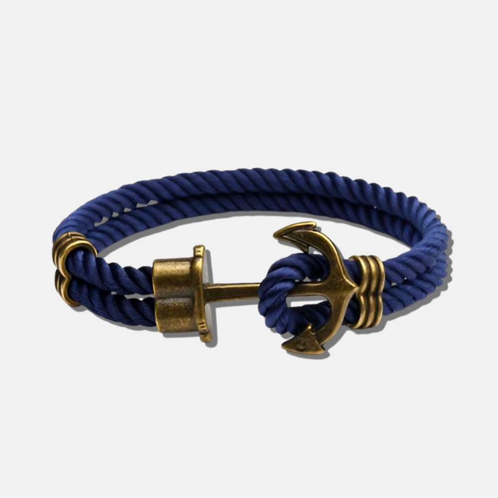 Bracelet ancre bleu marine POLU MOANA - Mer Aux Trésors