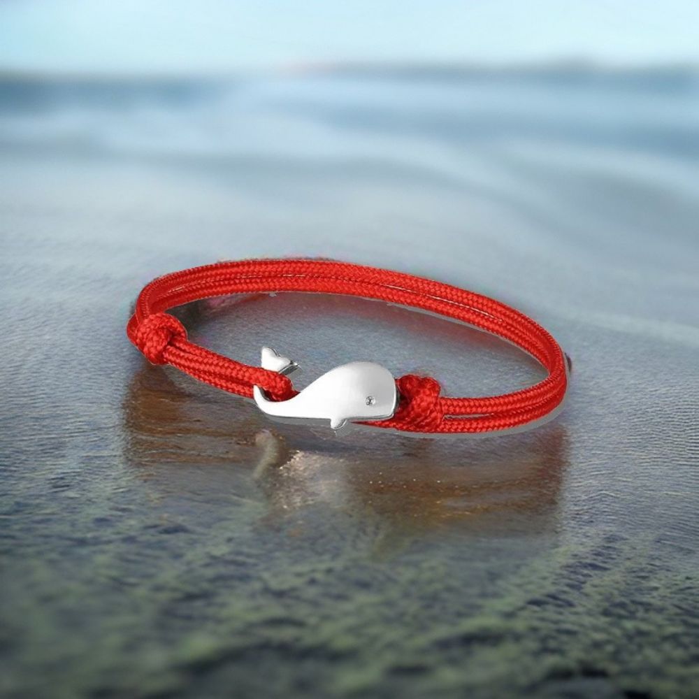 Bracelet rouge la petite baleine ULAULA - Mer Aux Trésors