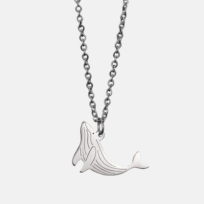 Collier la baleine argentée - Mer Aux Trésors