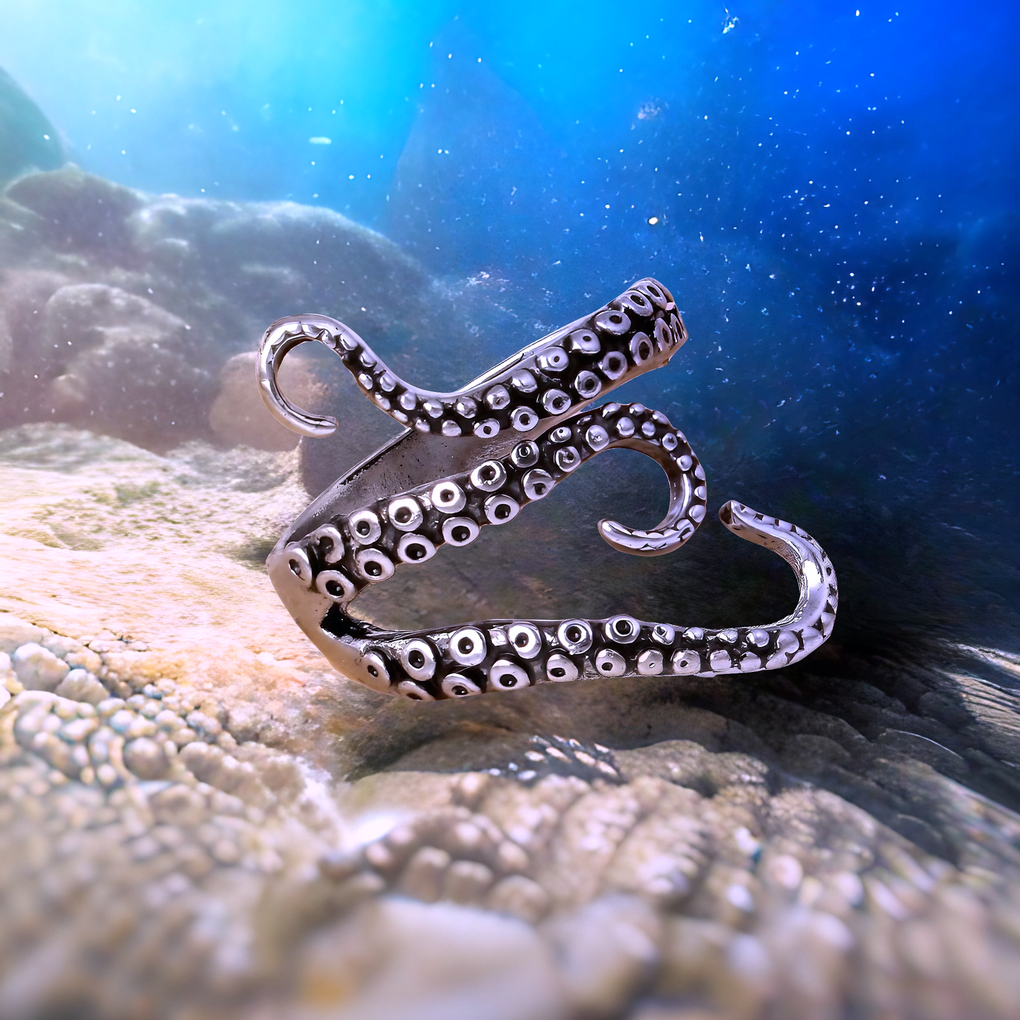 Bague tentacule de pieuvre UHA - Mer Aux Trésors