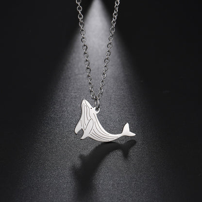 Collier la baleine argentée - Mer Aux Trésors