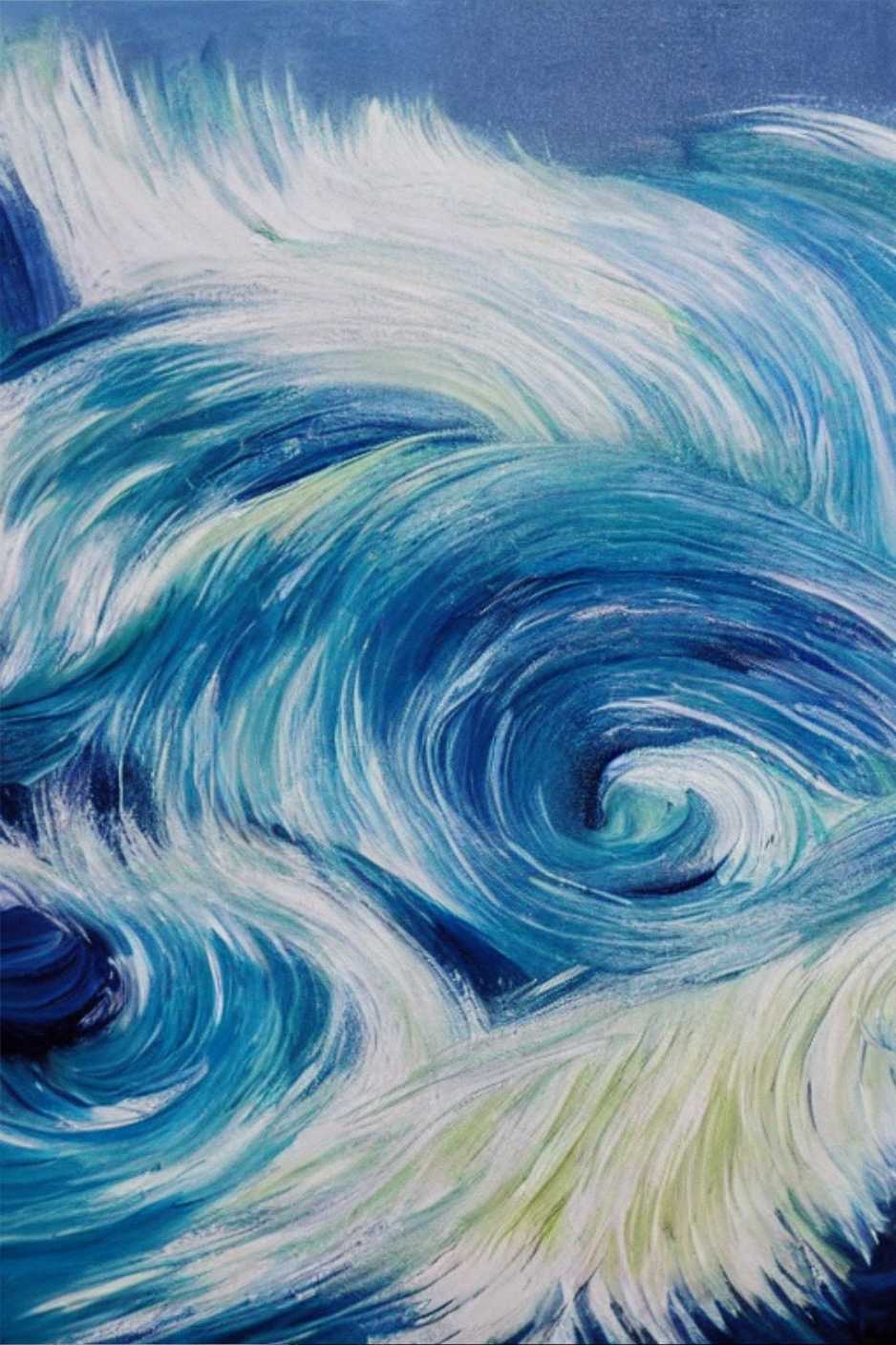 Tableau vagues vibrantes - Mer Aux Trésors