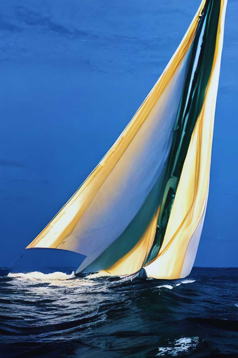 Tableau voilier abstrait - Mer Aux Trésors